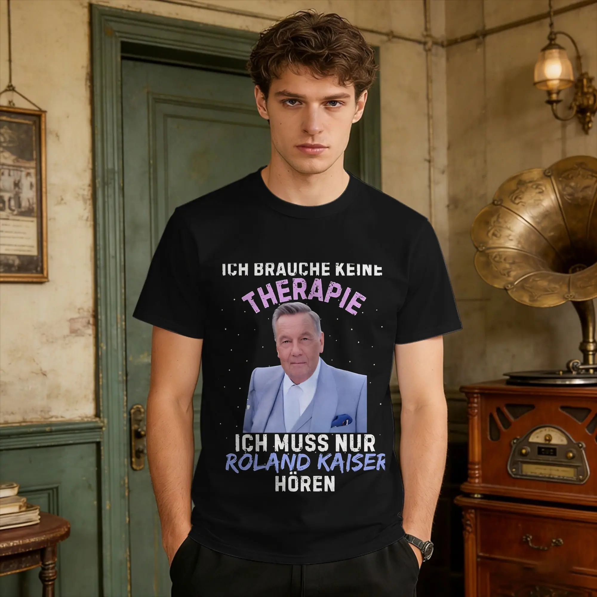 Roland Kaiser T Shirt Summer Eurovisions Cotton T-Shirts For Men's Design Tshirt Short-Sleeve Aesthetic Top Tees