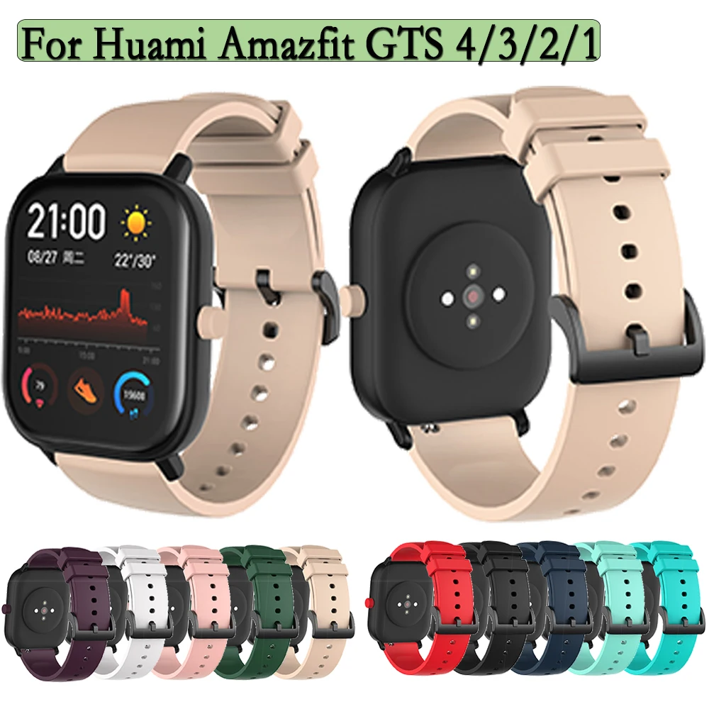 Pulseira de relógio original para Huami Amazfit, pulseiras esportivas, pulseira para Xiaomi MiBro Air, colorida, GTS 4, 3, 2, 4 Mini, GTS 2e, 20mm