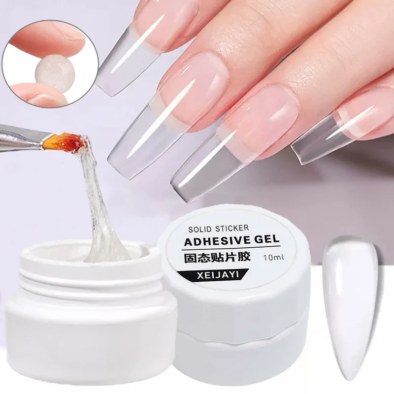 Transparent Solid Extension Nail Gel Semi Permanent Non Stick Hand 3D Carved Knead Into Various Shapes Nail Gel Nails Art Design