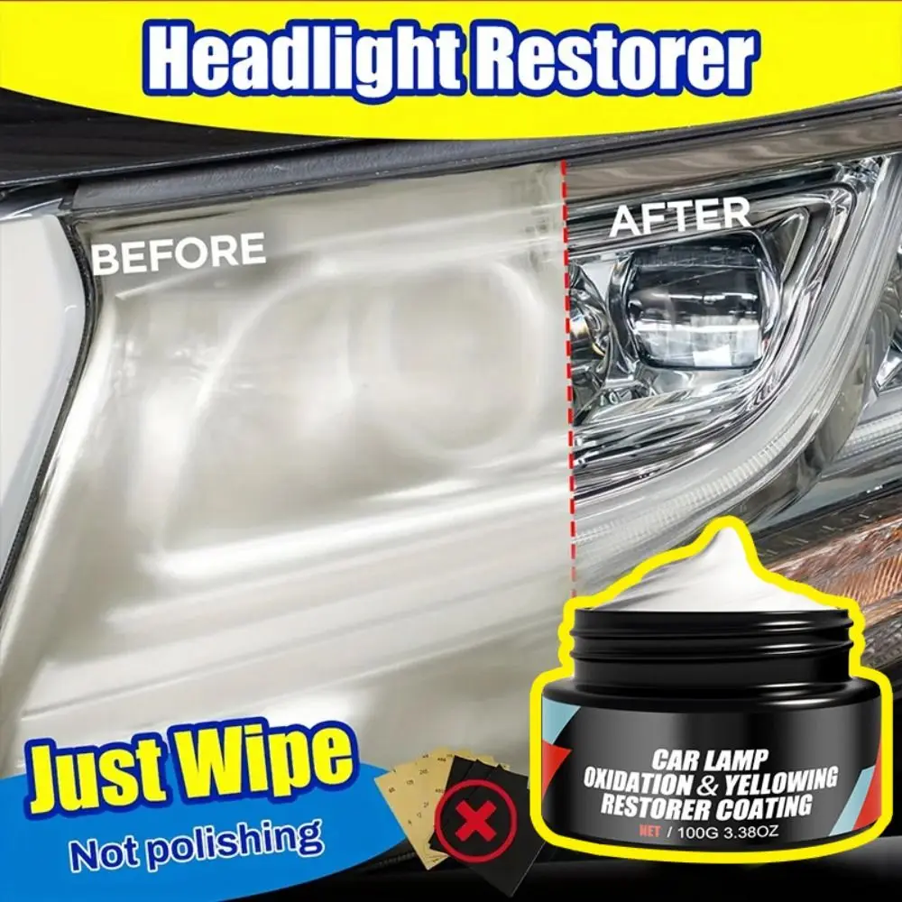 

Headlight Repair Agent Car Headlight Restoration Black Box Easy To Use Polishing Restoration Scratch Remover Scratch Repair