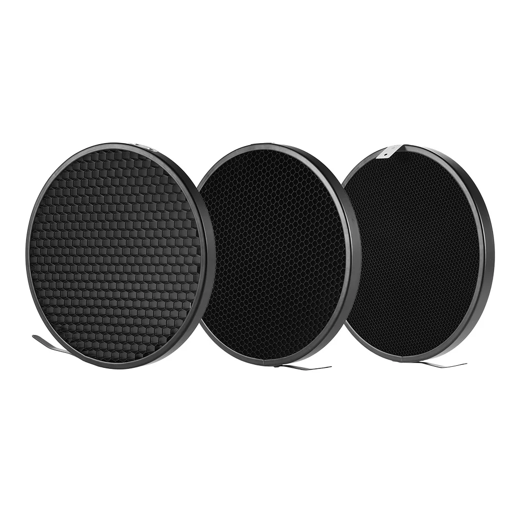 7 Inch Standard Reflector Diffuser Lamp Shade Dish with for Bowens Mount Studio Strobe Flash Light Speedlite with 20°/ 40°/ 60°