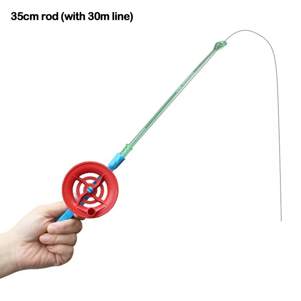 35/40/75/80cm Mini Ice Fishing Rod For Beginner Children Plastic Fishing Reel Pole Lake Pond River Ice Winter Fishing Pen Pole