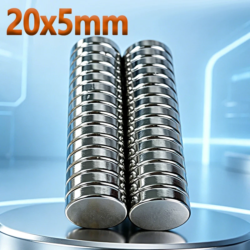 N35 NdfeB 20x5mm Magnet Round Shape Permanent Magnetic Imanes 20*5 Accessory Neodymium Garage Tool Office Fridge Magnet 2-30pcs