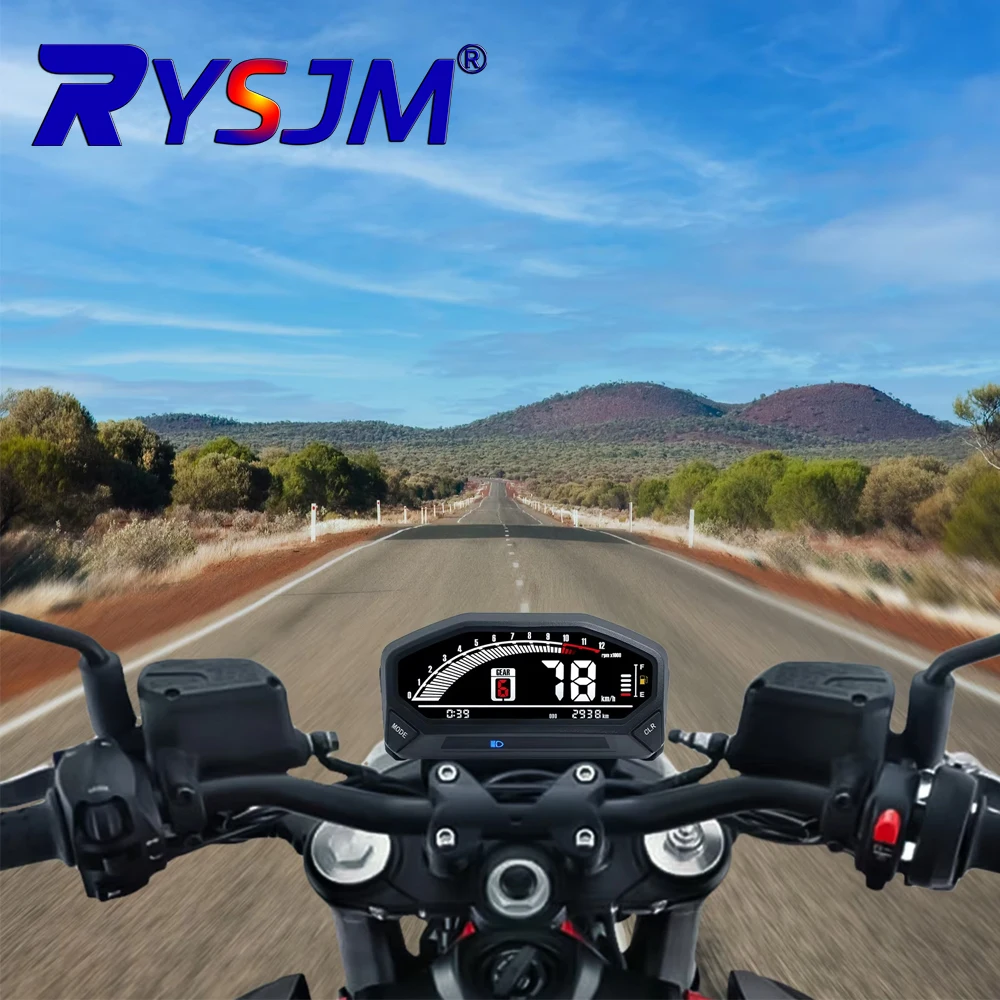 Universal LED LCD Speedometer Km/h ODO Digital Panel Backlight Waterproof Odometer Tachometer For Motorcycle 1,2,4 Cylinders