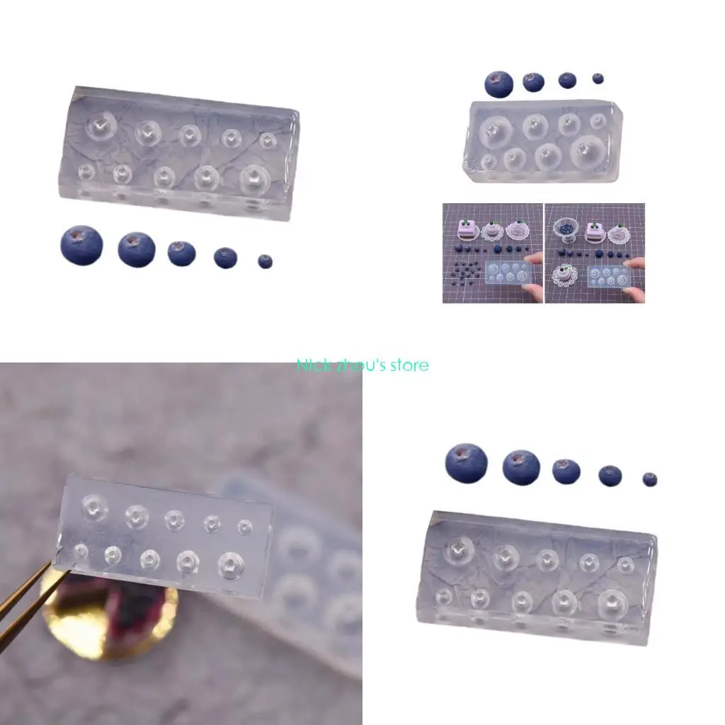 

E15E Blueberry Sturdy Silicone Resin Mold for Epoxy Castes Jewelry Dishes Tray Making Creative Craft Supplies Projects