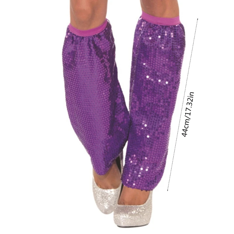 Calentadores piernas con lentejuelas para mujer, calcetines pierna larga a para fiesta baile brillante, venta