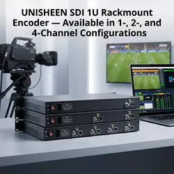 UNISHEEN 1U Rack SRT RTSP RTMP UDP WebRTC Icecast Shoutcast Live Broadcast  H.265 H.264 Onvif SDI to IP Stream Video Encoder