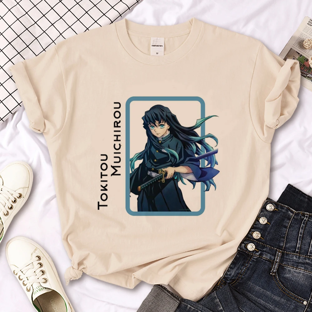 Camiseta de Muichiro Tokito para mujer, camisetas de manga para niña, ropa de cómic harajuku y2k