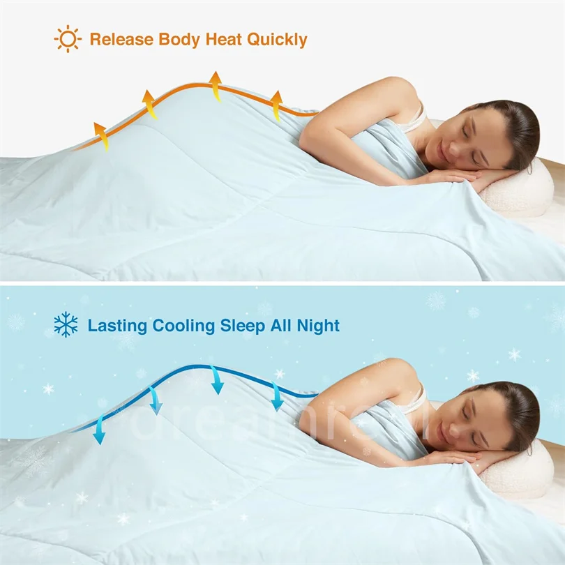 لحاف تبريد ، بطانية تكييف الهواء ، خفيفة الوزن ، قماش ناعم ، لمسة باردة ناعمة ، لحاف صيفي ، جودة عالية
