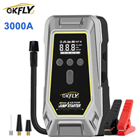 GKFLY 3000A Car Jump Starter Power Bank 16000mAh 150PSI Air Compressor Tire Pump Car Battery Booster 12V Starting Device