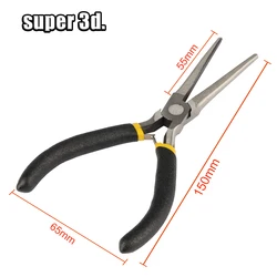 Mini Needle Nose Pliers Carbon Steel Multi-function for 3D Printer Tools DIY Handmade Model Jewelry Long Pointed Pliers Gadgets