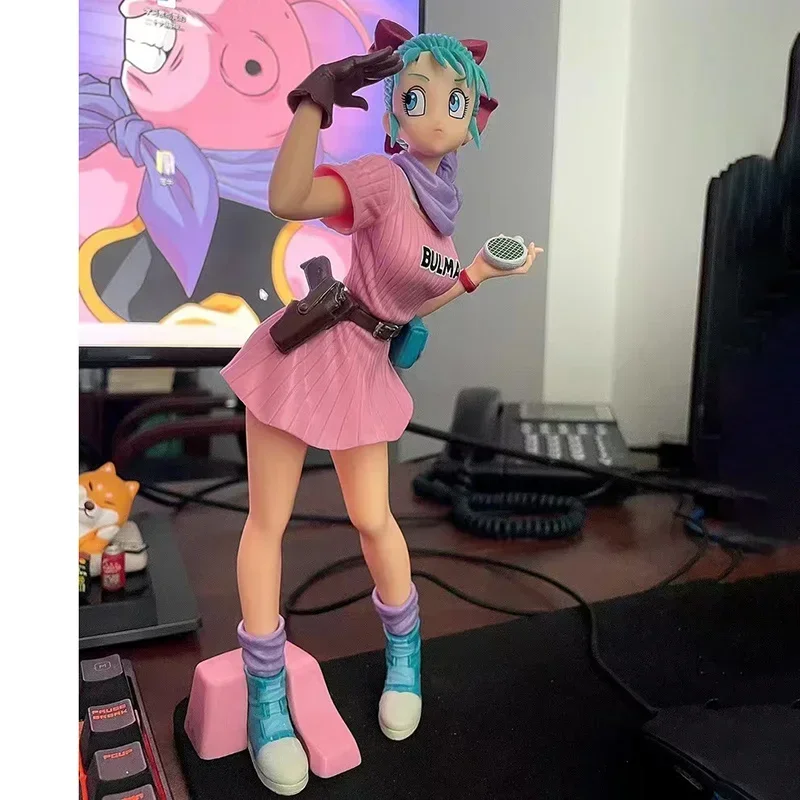 

new Anime Cartoon Dragon Ball Girl Series 25cm Bulma PVC Action Figure Cute Statue Model Figurine Collectible Dolls Toy Gifts