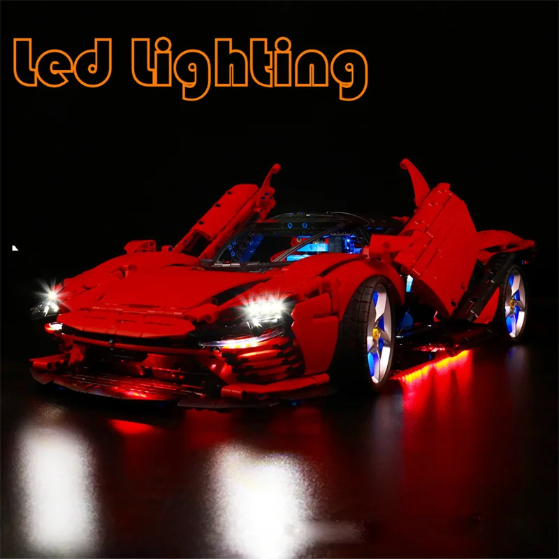 Kit de Luz LED para Blocos de Construção, 42143 Daytona SP3, Technic City, Ultimate Car, apenas incluído, Building Block