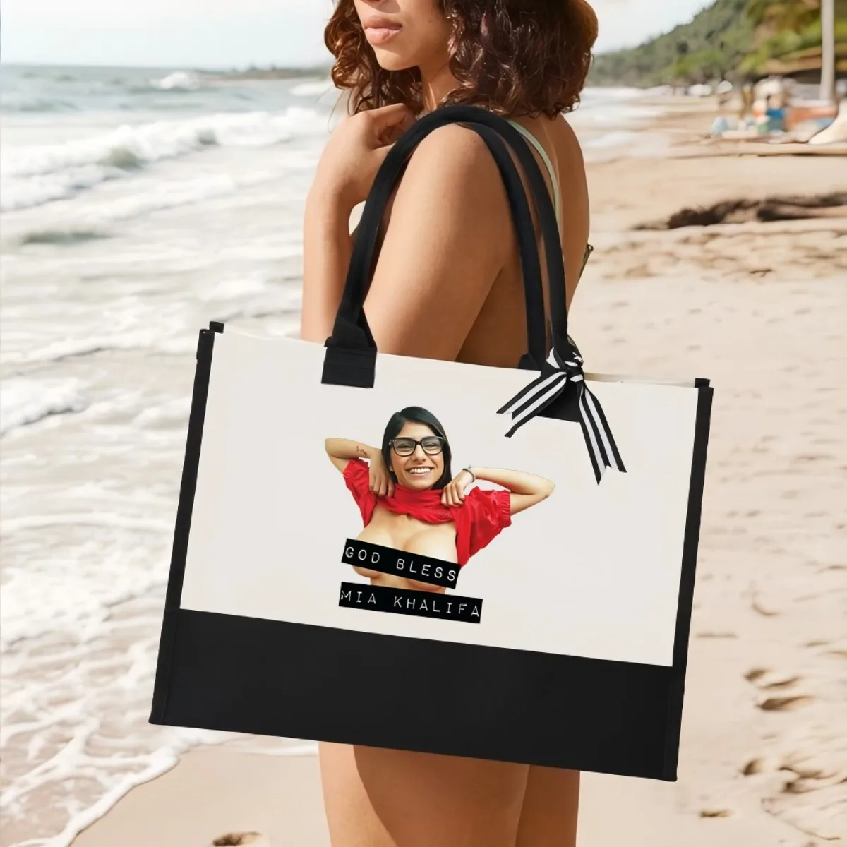 يبارك KHALIFA 2026 وصول جديد الموضة العملي واسعة قابلة لإعادة الاستخدام حمل حقيبة نمط طباعة 2 لهجة الثقيلة كبيرة ينبغي