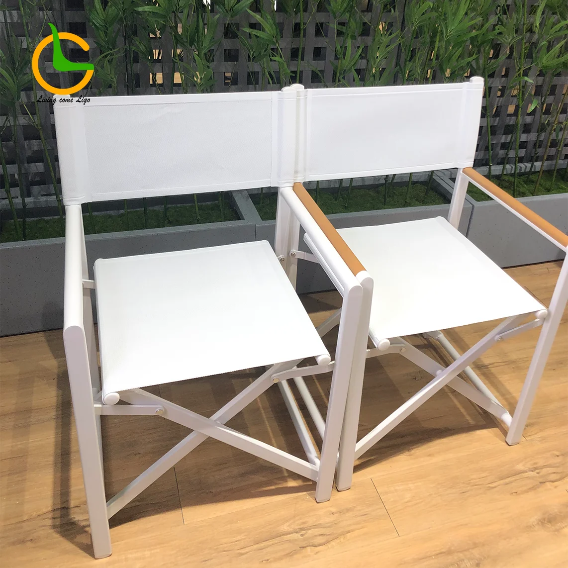 Modern White Foldable Teslin Aluminum Frame Garden Chairs For Camping Fishing Picnic Director Chairmetal Folding Chairs