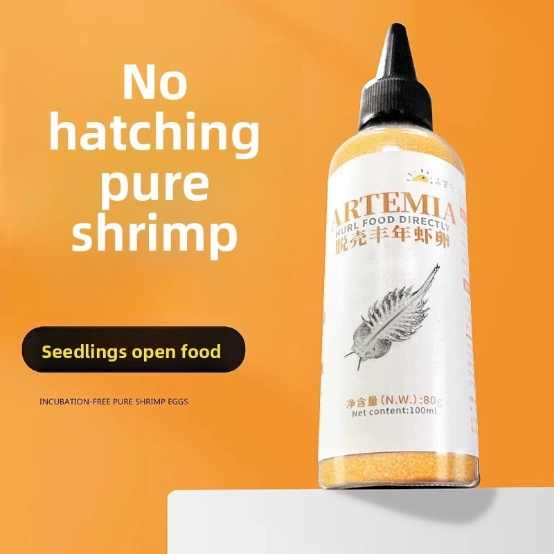 

cmomo Artemia Decapsulated Brine Shrimp - Ready-to-Hatch Baby Fish Food for Betta,Guppy & Tropical Fry - Small Fish Starter Feed