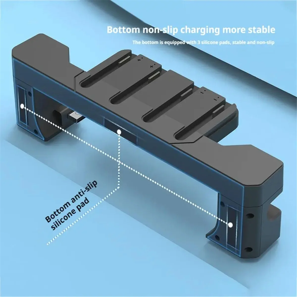 

2025+ для зарядной станции Switch с магнитной фиксацией, 4 контроллера, синхронная зарядка, светодиодное хранилище игровых карт