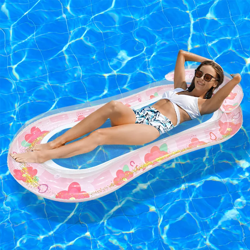 2026 Sommer Neu Pailletten-Sonnenblumen-Schwimminsel, verdicktes PVC-laminiertes Netz, Einzel-Schwimmbett für Pool, Strand und Wasserspiele