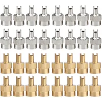 40Pcs Slotted Head Valve Stem Caps Copper Slotted Head Stem Cover with Core Removal Tool for Car Motorcycle Wheel Valve Stem Cap