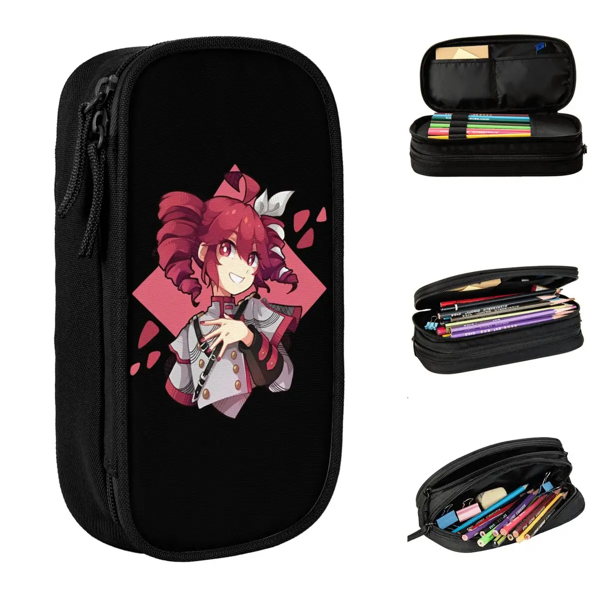 

Милый пенал Kasane Teto, милый милый пенал с ручкой в стиле манга, сумки для студентов, большая вместимость, школьные подарки, пенал