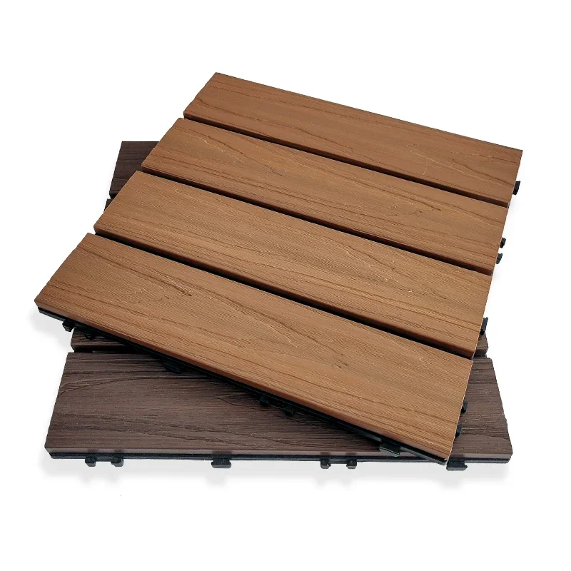 Garden Wood Flooring Outdoor Balcony Flooring Terrace Courtyard Renovation Outdoor Self Paving Anti-corrosion Splicing Flooring