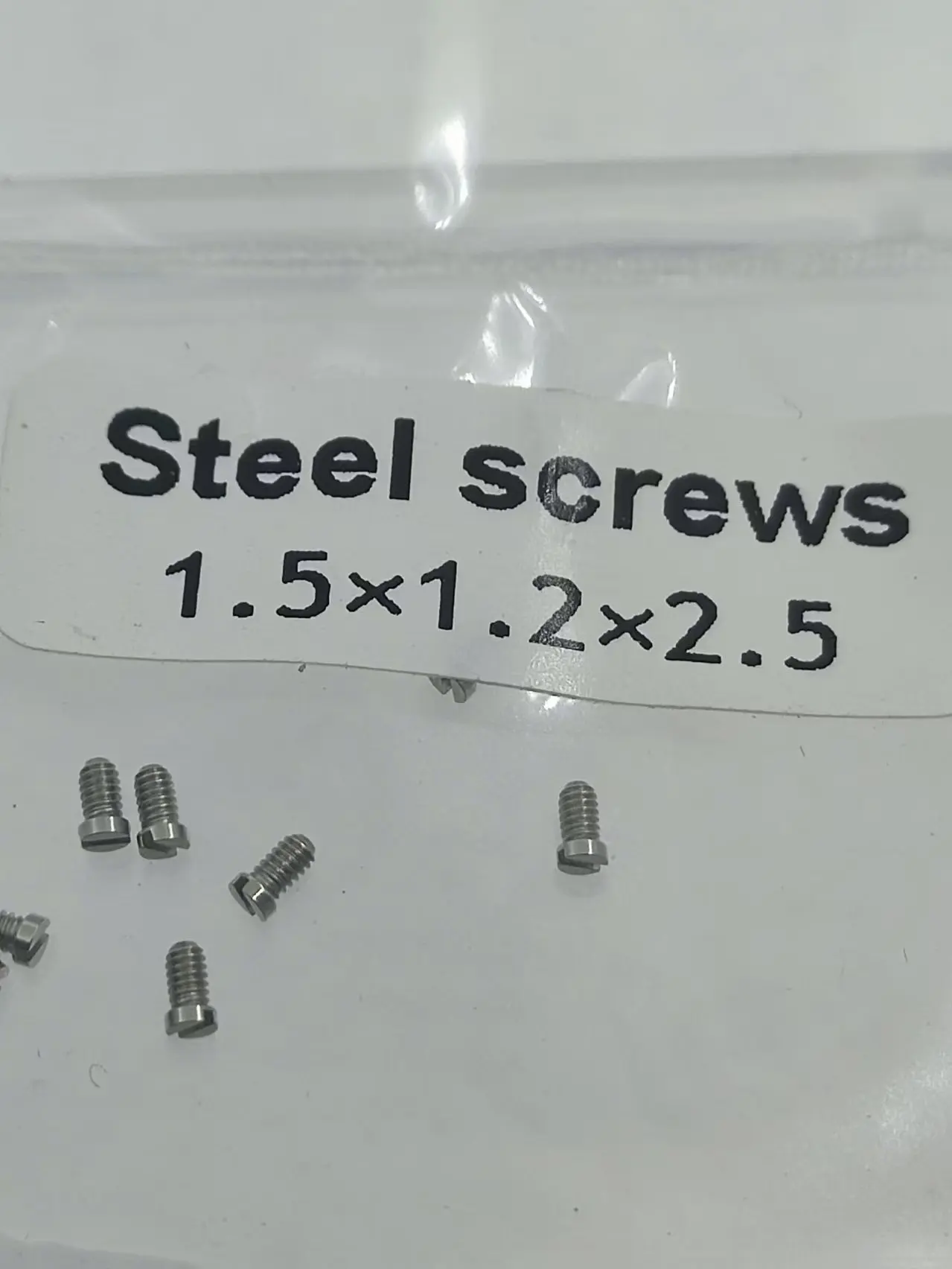 10PCS Watch accessories back cover with all steel flat screws 0.8/0.9/1.0/1.2/1.4, universal for all steel screws