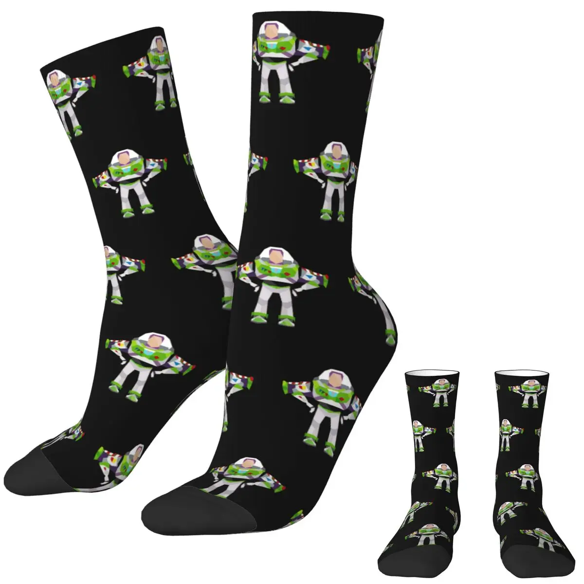 Adults Men Socks Lightyear Toy Story Stockings Autumn Harajuku Comfortable Socks Graphic Outdoor Anti Slip Socks