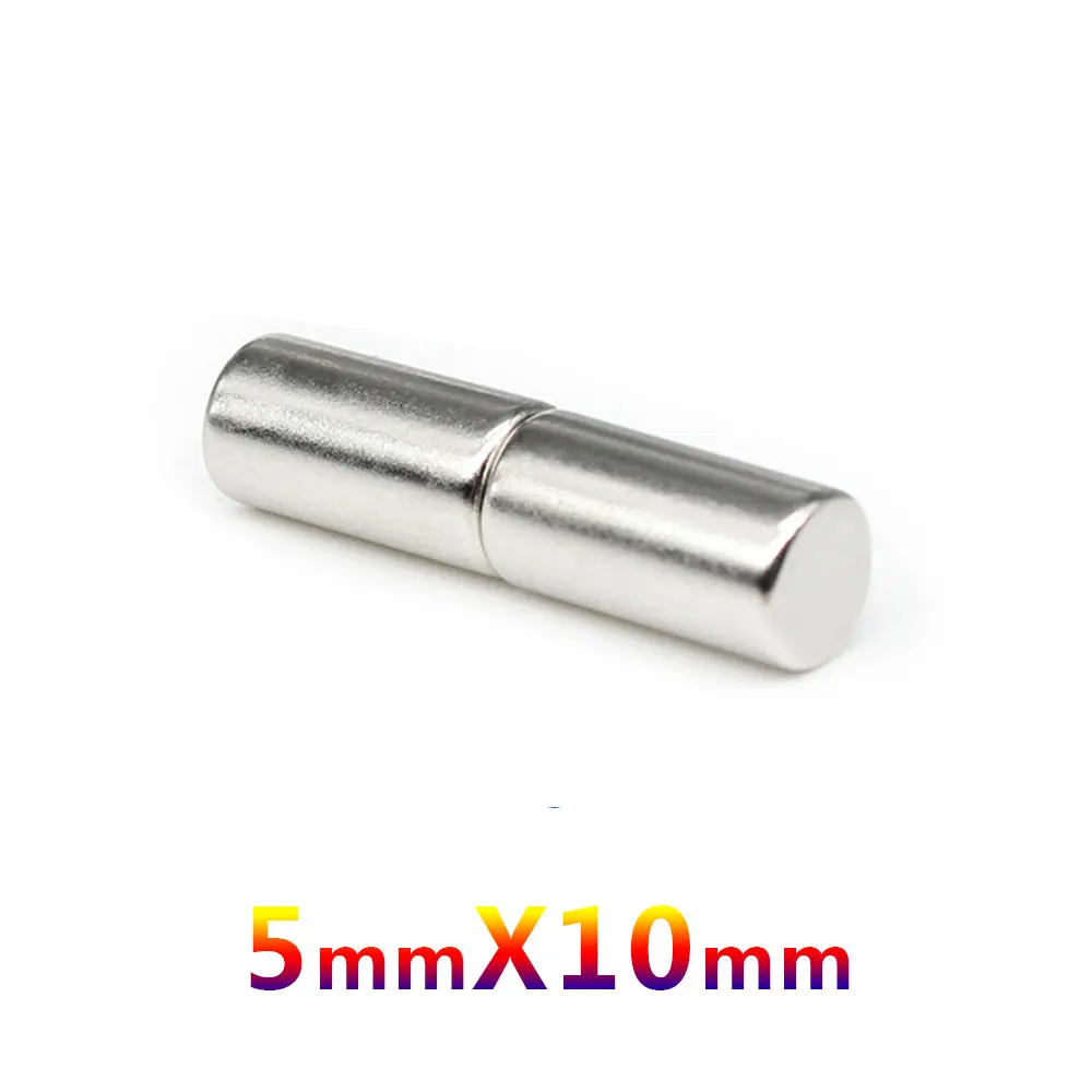 10/20/50/100/150/200/300PCS 5x10 Small Neodymium Disc Magnets 5x10mm 5*10 Round Strong Cylinder Rare Earth Magnet 5mm x 10mm N35