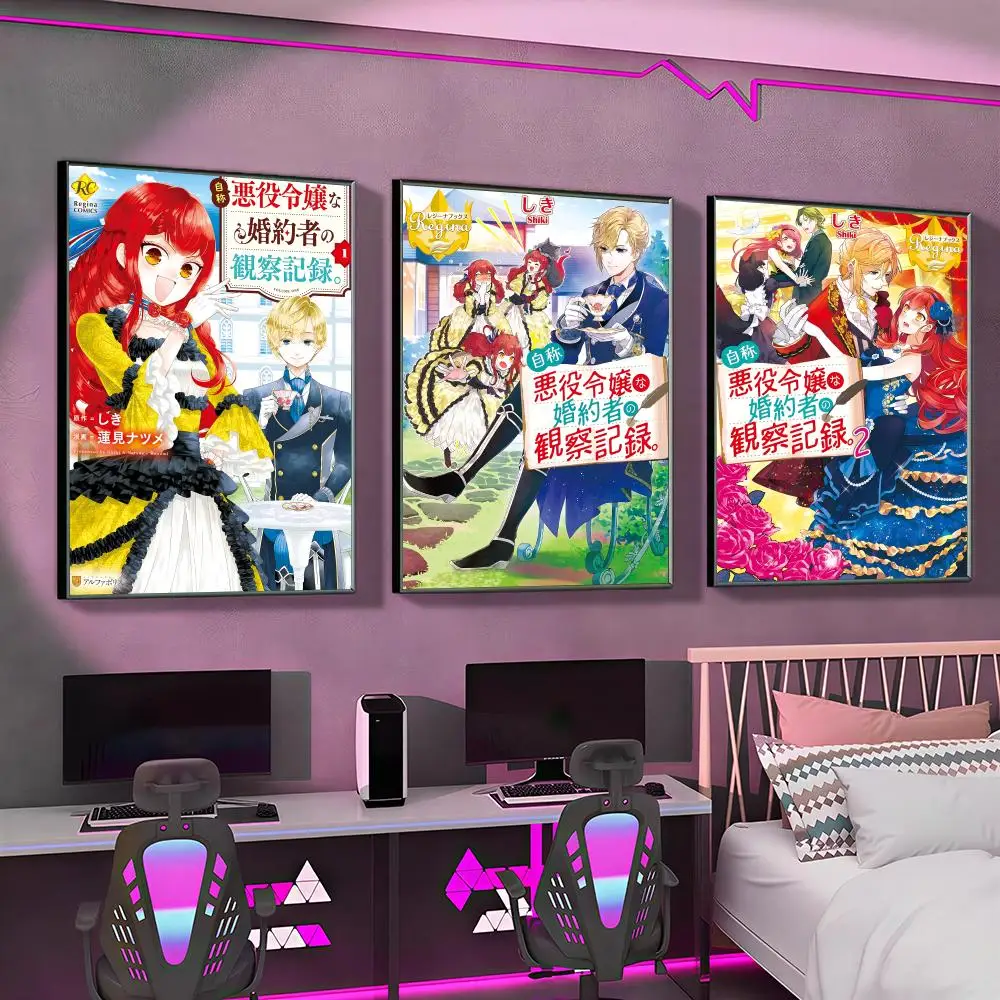 Novel A-An Observation Log of My Fiancee Poster Versatile HD Waterproof Wall Art Self-Adhesive Decor for Any Space Ideal Gift
