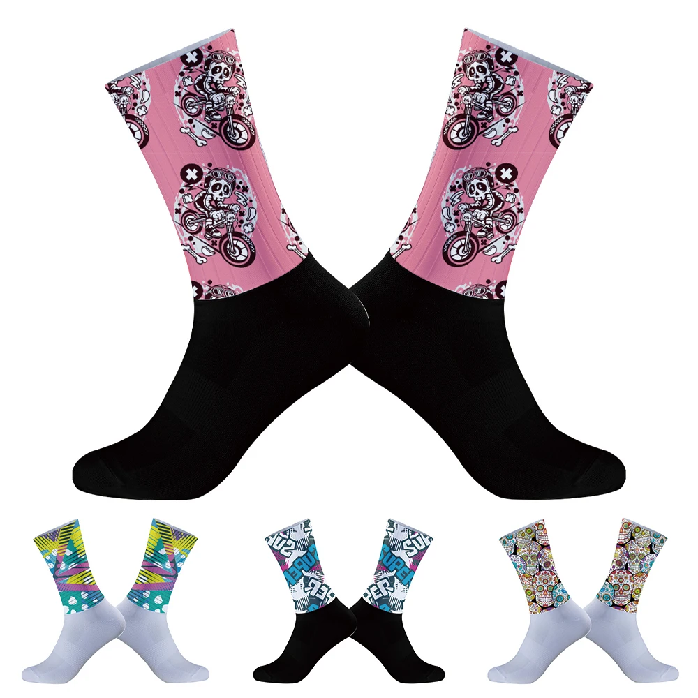 

Summer 2024 New Anti Aero Slip Silicone Socks Cycling Socks Men Bicycle Sport Running Bike Socks