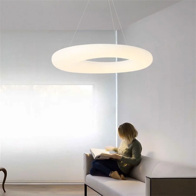 Dining room light creative donut chandelier designer Nordic lighting fixtures living room main light minimalist modern bedroom