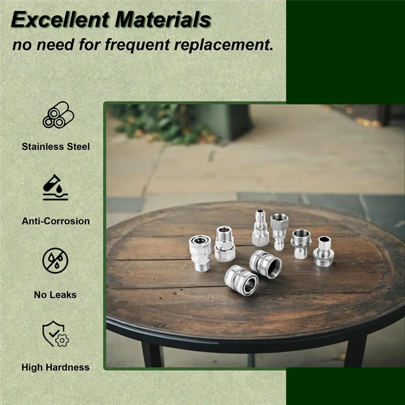 

【Фаворит!】Комплект быстрого подключения для мойки высокого давления, поворотное быстроразъемное соединение M22 от 14 до 3/8 дюйма, быстроразъемное соединение, быстроразъемное соединение, 3/4 дюйма, для силовой машины, 8 P