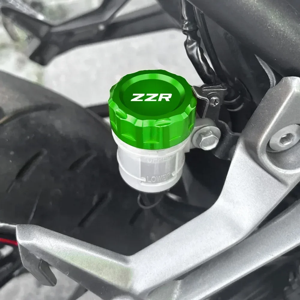 PER KAWASAKI ZZR250 ZZR400 ZZR600 ZZR1100 ZZR1100D ZZR1200 ZZR1400 ZRX1100 ZRX1200 Cilindro del liquido dei freni posteriore Tappo di copertura del serbatoio
