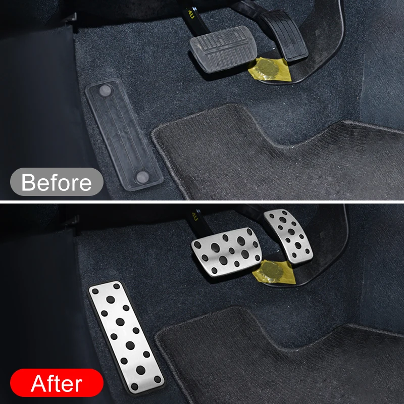 For Subaru Legacy Outback 2014~2020 Car Foot Pedals Accelerator Brake Clutch Pedals Rest Pedals Non-Slip Protect Mat Accessories