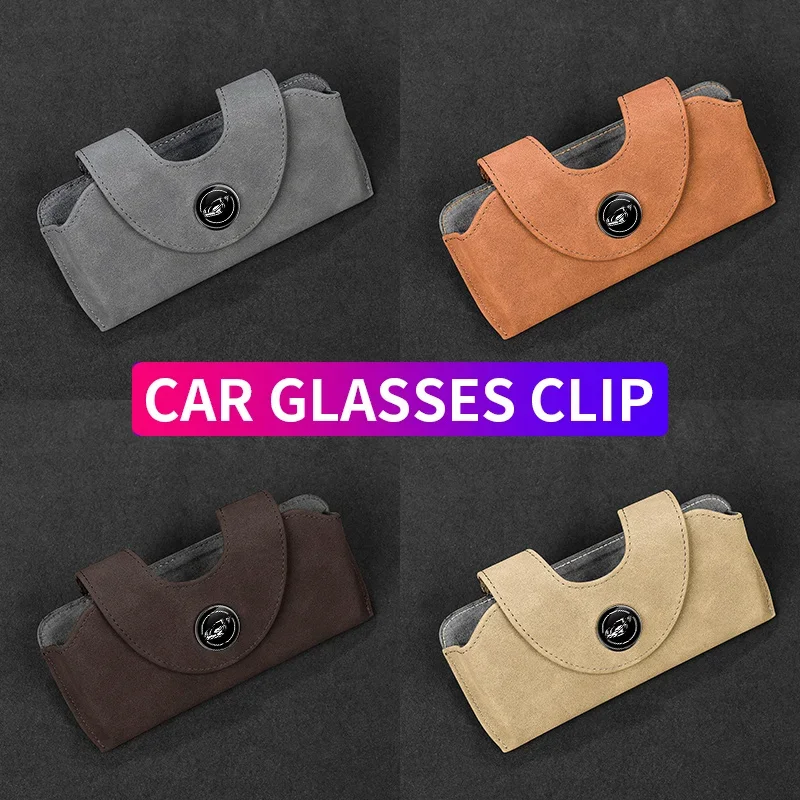 Car sunshade, glasses clip, universal updated suede sunglasses frame, business card with magnet, car interior accessories