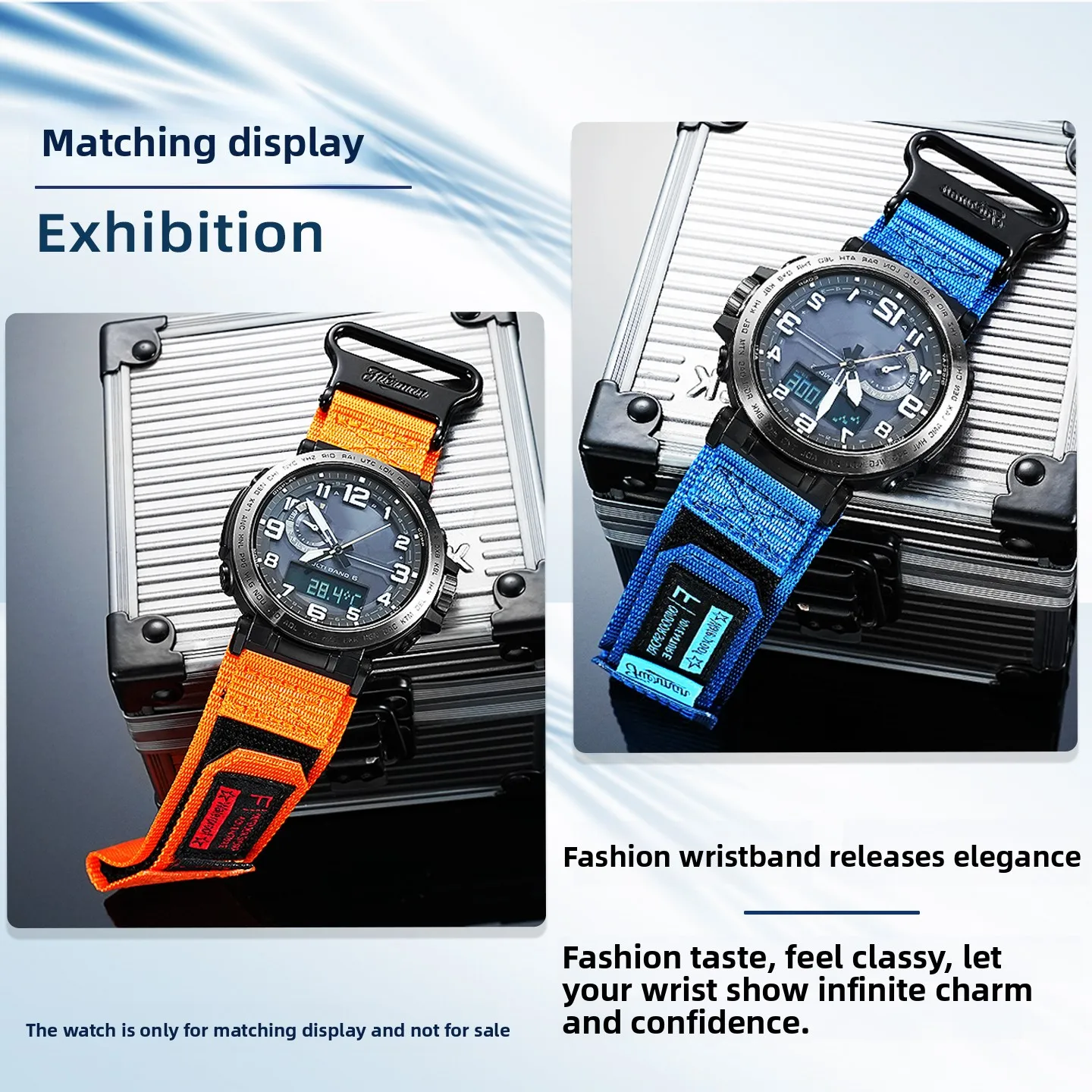 For Casio Mountaineering Watch PRG-600/650 5571 PRW-6600YB GA2200/2000 Series Sport Nylon Canvas Strap Watch band Accessories