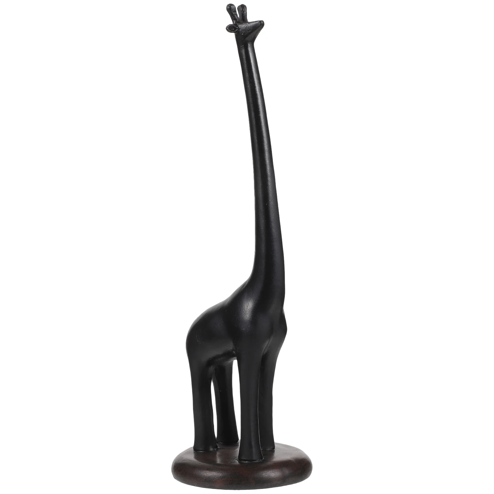 Giraffe Paper Towel Holder Black Synthetic Resin Desktop Tissue Stand Farmhouse Style Roll Rack Kitchen Bathroom Decor