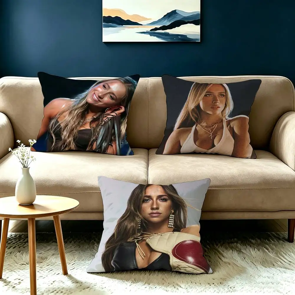 New Generation Pop Singer Tate Square Double-Sided printed Pillow Case Bedroom Bedside Pillow Sofa Cushion Cover