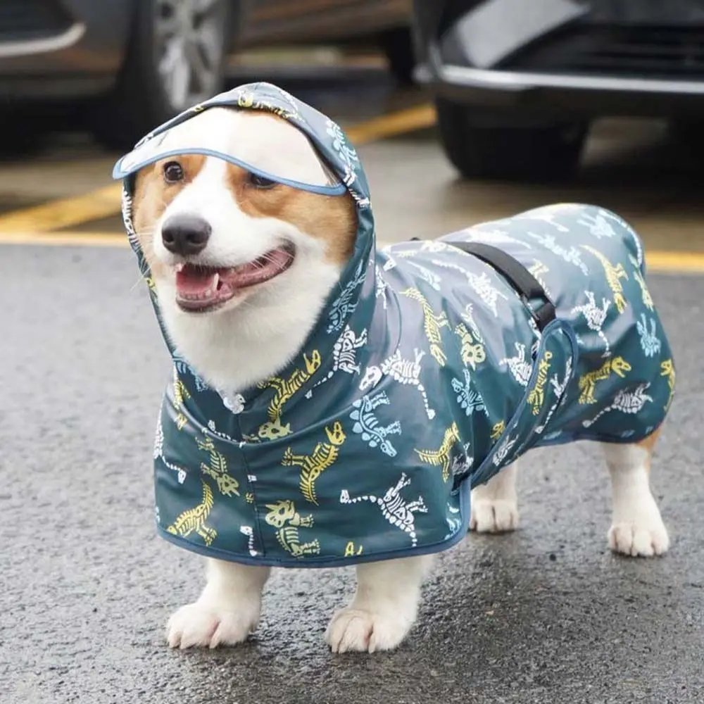 

Outdoor Fashion Hoody Dog Apparel Clothes Waterproof Puppy Dog Clothes Pet Rain Jacket Pet Supplies Dog Raincoat