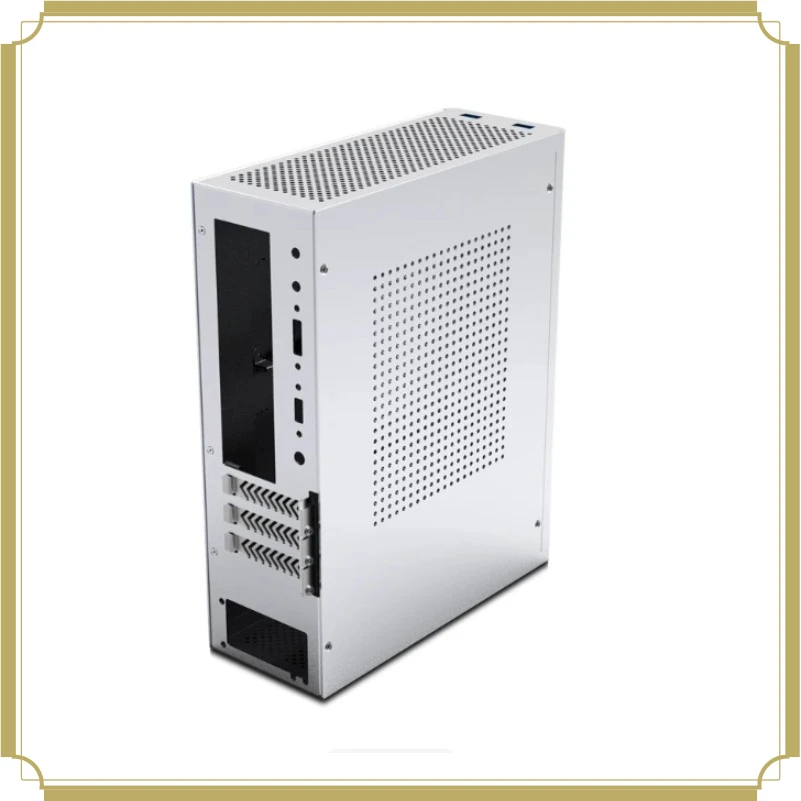 M1 All Aluminum Mini PC Case MATX ITX Motherboard Support Discrete Graphics HTPC 1U Power Supply Chassis