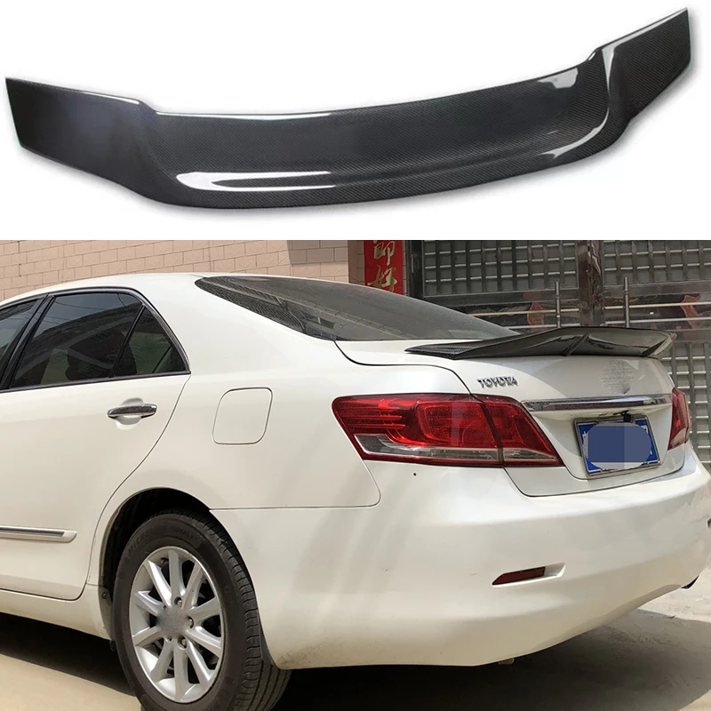 Suitable for Toyota Camry rear trunk lid spoiler wing carbon black sports modification kit 20006 2007 2008 2009 2010 2011 2012