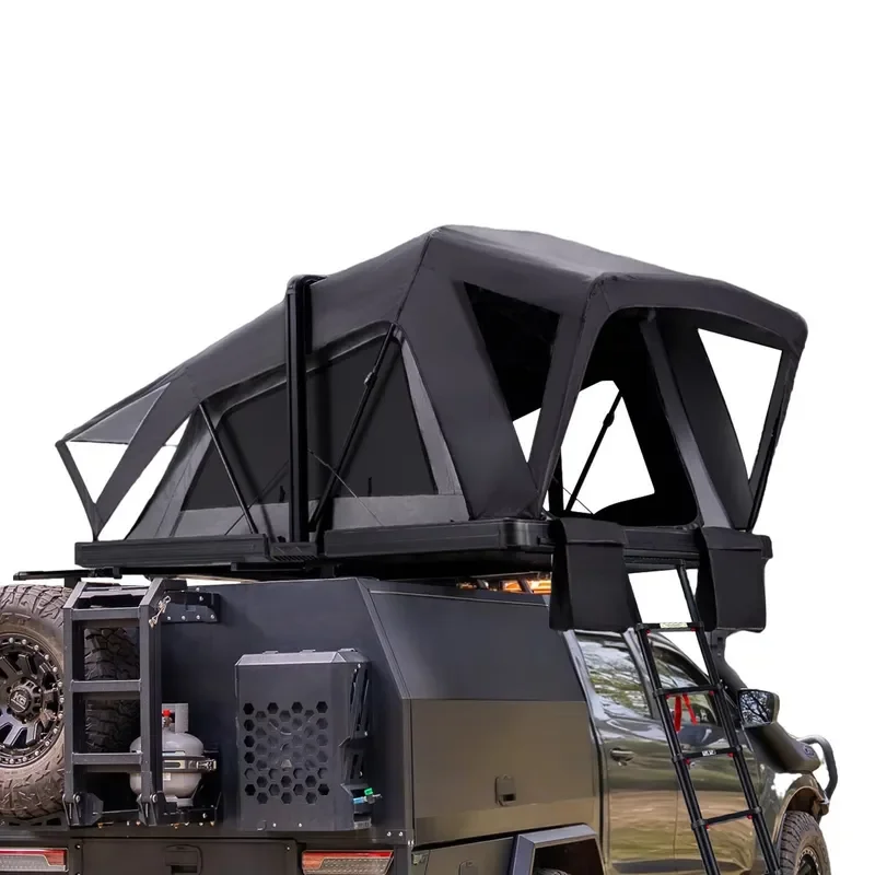Aluminum Hard Shell Car Rooftop Tents with Led Strip Light Quick Setup Waterproof Hardtop Roof Top Tent for 4x4
