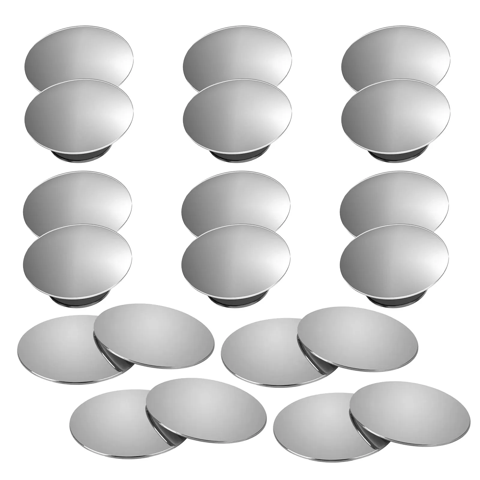 10Set Blind-Spot Car Mirror Mini Frameless Convex Mirror 360 Rotatable Stick-on Auxiliary Rearview Wide Angle Parking Assist