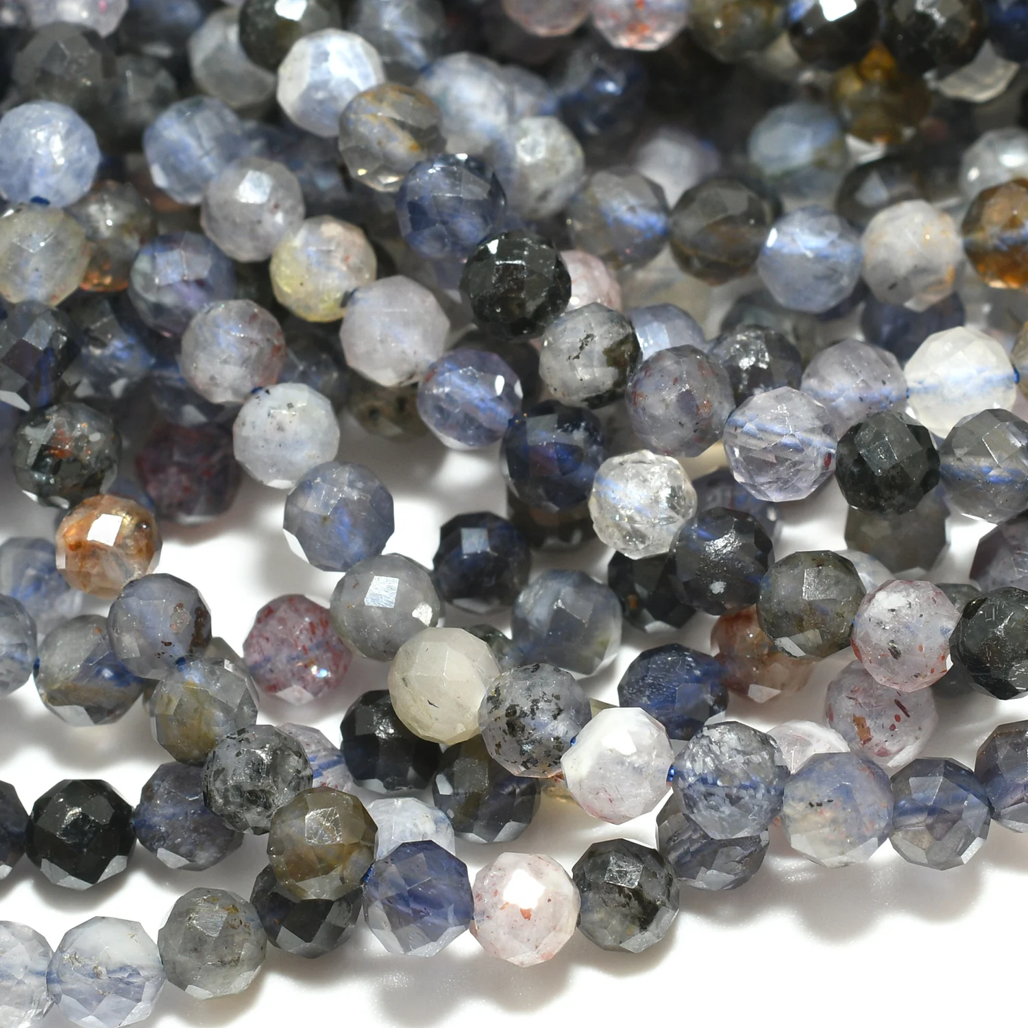 الطبيعية بسيطة جودة الدم ايوليت الأوجه الخرز المستديرة 4.3 مللي متر