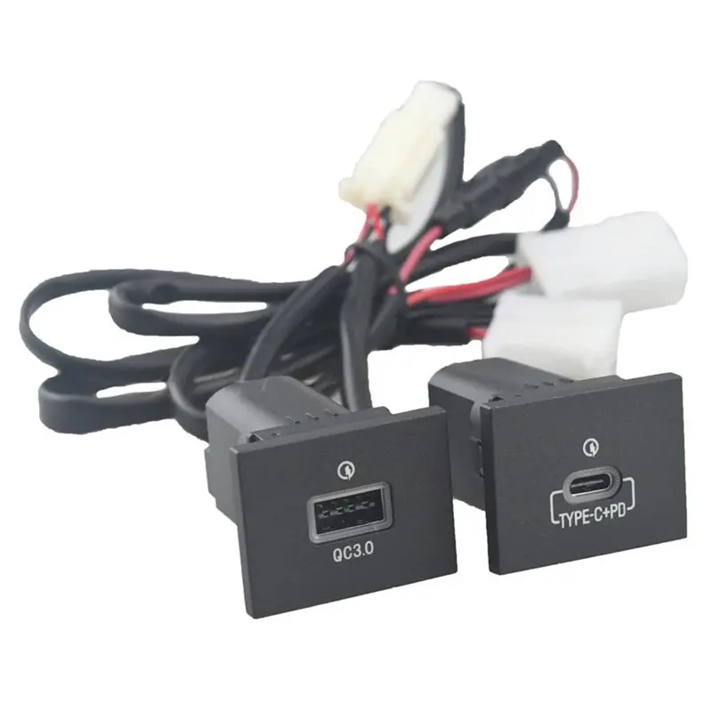 

M93K-QC3.0 PD Quick Charge Phone Charging Adapter Car Double For Ford Focus 2 Mk2 2009-2011