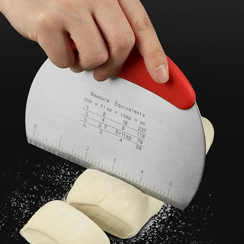 Dough Cutter Scraper Cake Bread Dough Knife Stainless Steel Bench Scraper Pastry Cutter Pizza Dough Scraper Kitchen Accessories