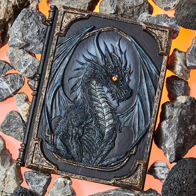 A5 Size Creative  Handmade 3D Relif Embossed Dragon Notebook Magic Diary  Loose Leaf Notebook Hand Account Book