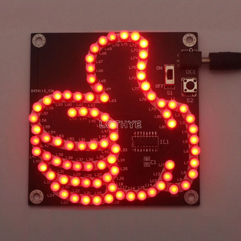 Light-emitting Diode LED Thumb Flowing Light Production Kit Fun Welding Microcontroller DIY Electronic Kit Soldering Practice