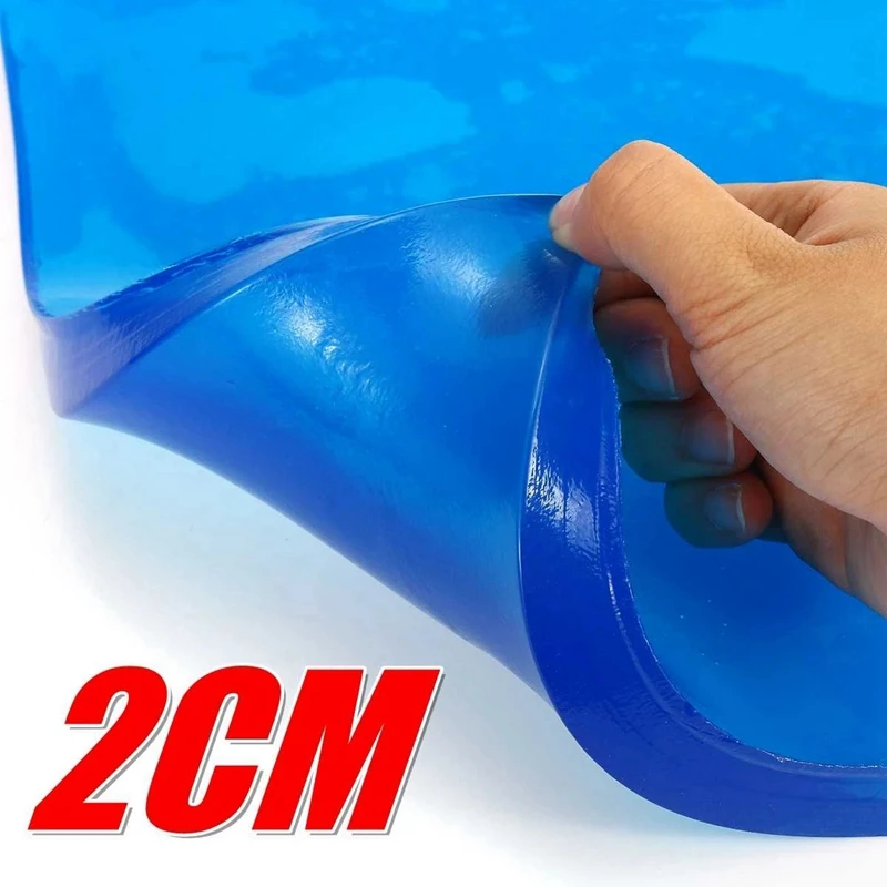 2CM Blue Motorcycle Universal Seat Cushion Gel Pad Cool Pad Shock Absorption Mat DIY Cut Cushion