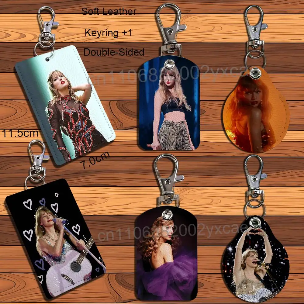 Fate of Ophelia Taylor Opalite Swift Cartoon Singer Card Keychain Fashion Pendant Bag ID Door Card Case Bus Card Cute Adult
